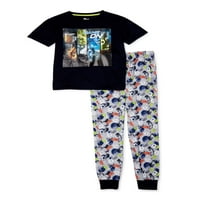 Üzerinde Uyu Erkek 6'lı Joggers Kısa Kollu, 2'li Pijama Takımı