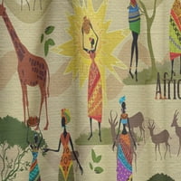 Designart 'Etnik Afrika Soyut Dokusu' Tropikal Perde Paneli