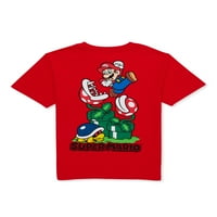 Super Mario Boys Mario ve Arkadaşları Grafik Tişörtler, 2'li Paket, 4-18 Beden