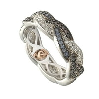 Koleksiyon Gümüş Kübik Zirkonya Modern Açacağı Kare yıldönümü yüzüğü-Beyaz