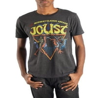 Erkek Siyah İnci Midway Oyunları Joust kısa kollu tişört