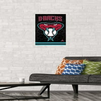Arizona Diamondbacks - Yılan Kafası Logosu Duvar Posteri, 14.725 22.375