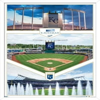 Kansas City Royals- Kauffman Stadyumu Duvar Posteri, 22.375 34