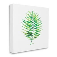 Stupell Industries Minimal Yeşil Palmiye Tropikal Bitki üzeri Beyaz Kanvas Duvar Sanatı, 48, Melissa Hyatt LLC tarafından