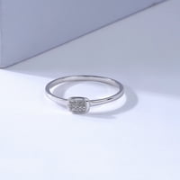 Emperyal Gümüş 1 20Ct TDW Elmas Küme söz yüzüğü Kadınlar için