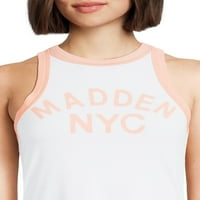 Madden NYC Gençler Kırpılmış Logo Kolsuz Bluz