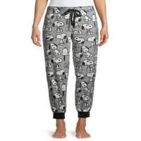 Fıstık Snoopy kadın ve kadın Artı Kelepçeli Pijama Pantolon