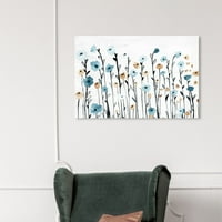 Wynwood Stüdyo Çiçek ve Botanik Duvar Sanatı Tuval Baskılar 'Güzel Büyüme' Florals-Mavi, Beyaz