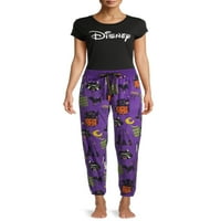 Walt Disney Disney Allover Baskı Cadılar Bayramı Bakımı Kolay Elastik Kemer Pijama Paketi