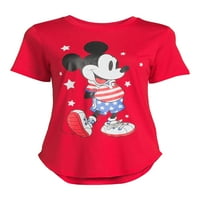 Kısa Kollu Mickey Mouse Kadın Grafik Tişört