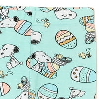 Fıstık Snoopy Yürümeye Başlayan Çocuklar Paskalya üst ve Pantolon, 2 Parçalı Pijama Takımı, Boyutları 12M-5T