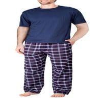 Erkek Uyku Kısa Kollu Pazen Pijama Pantolon Seti
