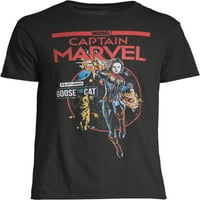 Marvel erkek ve Büyük erkek Kaptan Marvel grafikli tişört