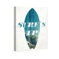Wynwood Stüdyo Denizcilik ve Kıyı Duvar Sanatı Tuval Baskılar 'Surfs Up' Denizcilik Sporları -Mavi, Beyaz
