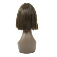Benzersiz pazarlık insan saçı peruk Kadınlar için Bayan 13 Kahverengi Bob peruk peruk kapaklı