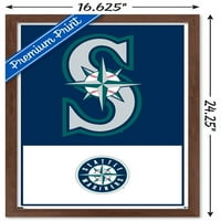 Seattle Mariners -Logo Duvar Posteri, 14.725 22.375 Çerçeveli