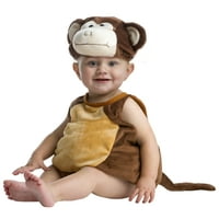 Bebek Erkek ve Kız Peluş Maymun Tulum Cadılar Bayramı Kostüm 6-Ay