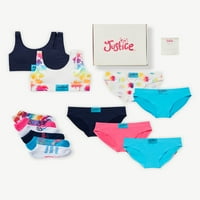 Justice Girls Gift Bo - Spor Sutyeni, Bikini İç Çamaşırı ve No Show Çorap, XS-XL Bedenleri Dahil