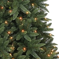 Tatil zamanı Önceden Aydınlatılmış 7.5 'PE PVC Frasier hızlı Set® çam yapay Noel ağacı, renkli patlama ışıkları