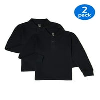 Wonder Nation Erkek Okul Üniforması Uzun Kollu Pike Polo Gömlek, Değer Paketi, 4-18 Beden