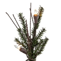 Vickerman 4 Viyana Dal Yapay Prelit Noel Ağacı, Şeffaf Dura aydınlatmalı Işıklar, Fau Noel Ağacı, Mevsimsel Kapalı