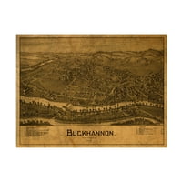 Kırmızı Atlas Tasarımları 'Buckhannon Wv 1900' Tuval Sanatı