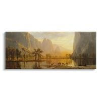 Stupell Industries Vadisi Yosemite Albert Bierstadt Boyama Resim Galerisi Sarılmış Tuval Baskı Duvar Sanatı, tasarım
