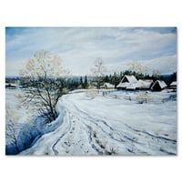 Ülke yol kış Kez Manzara II boyama tuval sanat Baskı