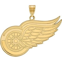 LogoArt 10K Sarı Altın NHL LogoArt Detroit Red Wings XL Kolye
