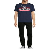 Americana Dördüncü Temmuz erkek ve Büyük erkek Özgürlük Kartal grafikli tişört