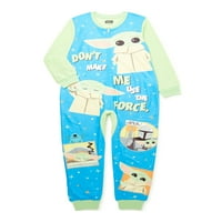 Star Wars Bebek Yoda Erkek Klasik Tek Parça Birliği Takım Elbise Pijama, Boyutları 4-12