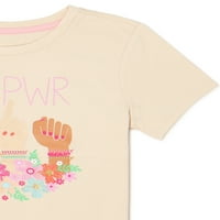 Kadınlar Günü Kızlar Kısa Kollu Kız Gücü T-Shirt, 4-18 Beden