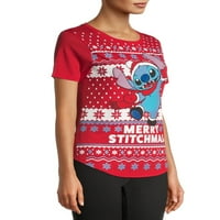 Dikiş Juniors 'Merry Stitchmas Tatil Grafik T-Shirt