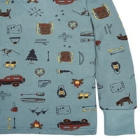 Gerber'den Modern Anlar Yürümeye Başlayan Çocuk Dar Pijama Takımı, 2 Parça, 12M-5T Bedenler