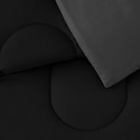 Mainstays Bir Çantada Siyah Yatak Çarşaflı Yorgan Seti, Kraliçe