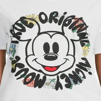 Mickey Mouse Kadın Kısa Kollu Grafikli Tişört, XS-XXXL Beden