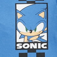 Sonic Boys Kapşonlu Uzun Kollu Grafikli Tişört ve Tozluk, 4-18 Beden