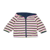 Wonder Nation Kız Bebek Tersinir Rüzgarlık Ceket, Tişört ve Tayt, Kıyafet Seti
