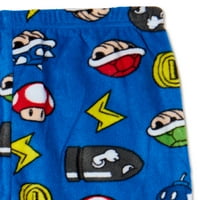 Nintendo Erkek Polar Pijama Takımı, 2 Parça, 4-10 Beden