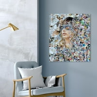Pist Avenue Moda ve Glam Duvar Sanatı Tuval Baskılar 'Katy Hirschfeld-NeverHide' Portreler-Gri, Beyaz
