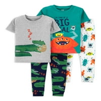 Benim carter'ın Çocuk Bebek Boys & Yürüyor Boys Snug Fit Pamuk Kısa Kollu Pijama Set