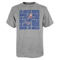 Gençlik Gri Los Angeles Dodgers Tekrar Logo Tişört